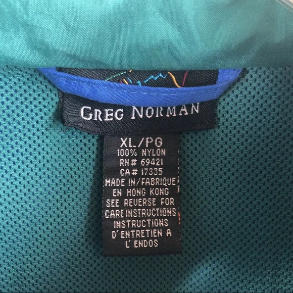 Greg Norman Vintage Windbreaker Rain Jacket XL - Picture 8 of 12